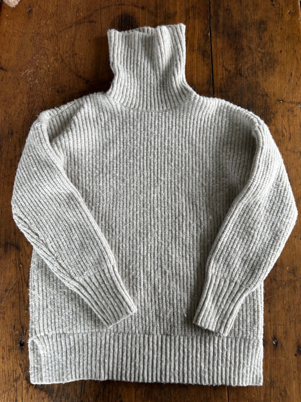 Nine West Cream Ribbed Turtleneck Sweater